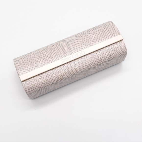 NEW AUTHENTIC JIMMY CHOO CASE FOR EYEWEAR, LIGHT PINK HARD CASE FOR EYEWEAR - Picture 2 of 3